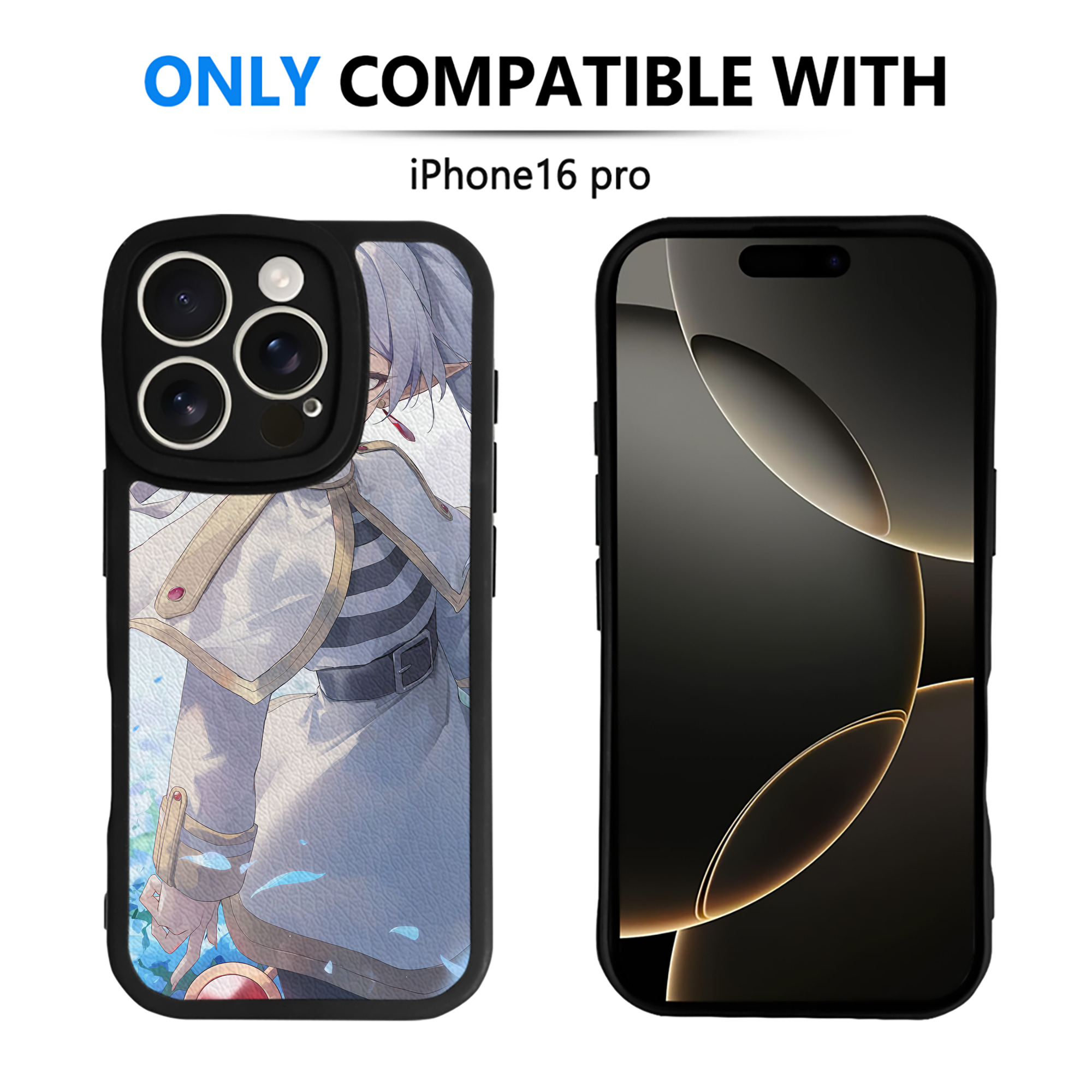 （画像用） 葬送のフリーレン Frieren 【iPhone 16シリーズ対応】シリコンスマホケース（レザー調） 材質：シリコン